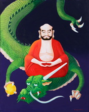 達磨大師と龍