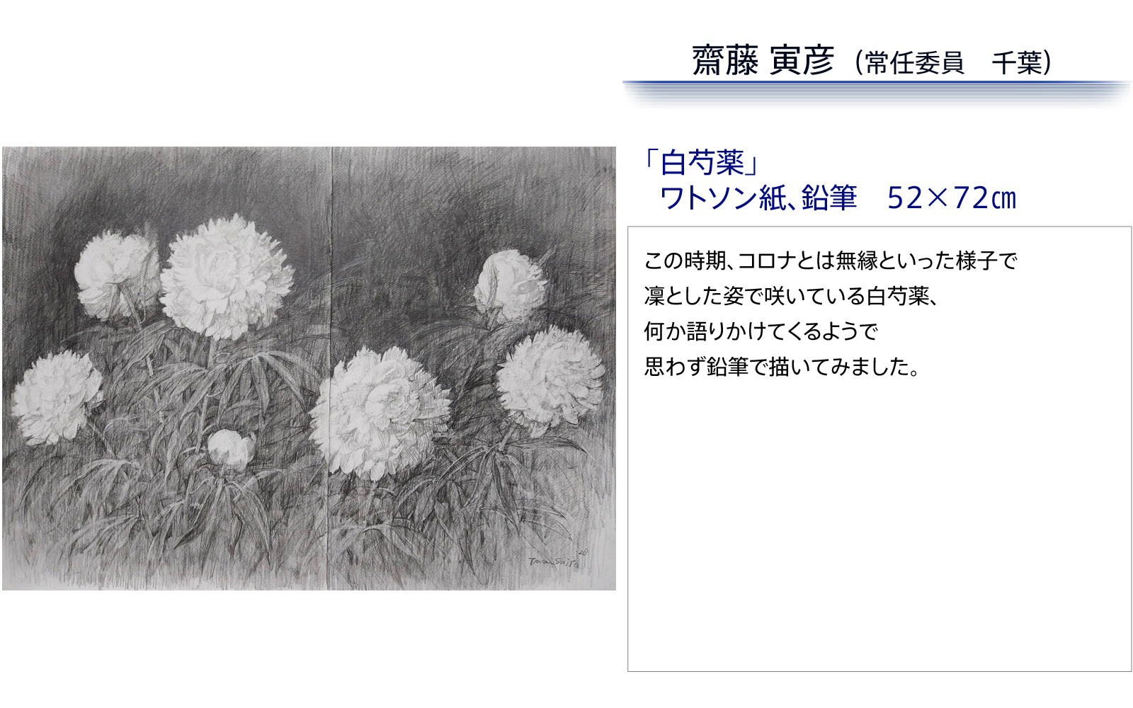 齋藤寅彦　白芍薬